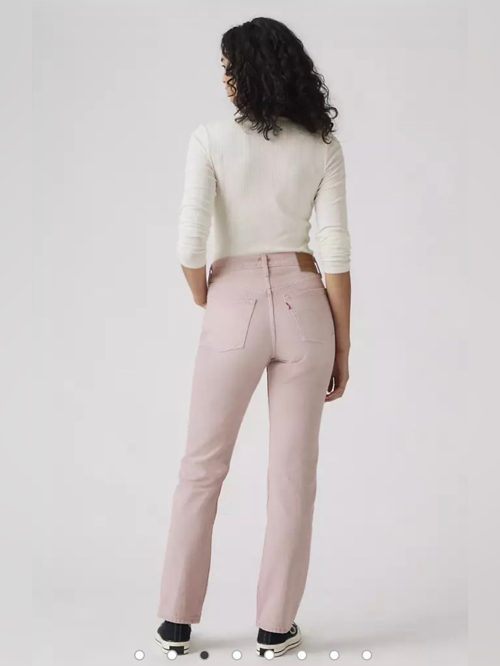 Levi's 501 Original Women's Jeans Scraped Pale Mauve - Pink - Picture 2 of 5